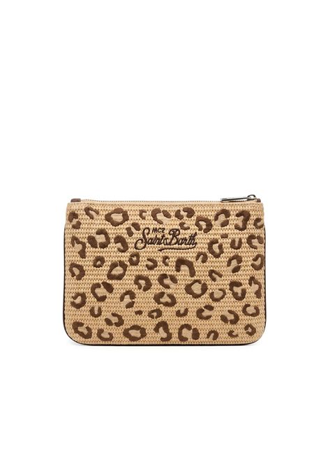 Pochette con tracolla SAINT BARTH | PAR0021 PARISIENNE STRAW00349L LEOPARD 18 EMB